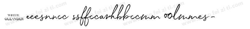 White Oleander Upri字体转换
